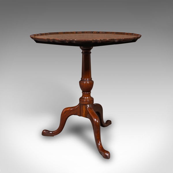 Antique Pie Crust Table, English, Tilt-Top, Games, Occasional, Georgian, C.1790