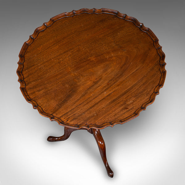 Antique Pie Crust Table, English, Tilt-Top, Games, Occasional, Georgian, C.1790
