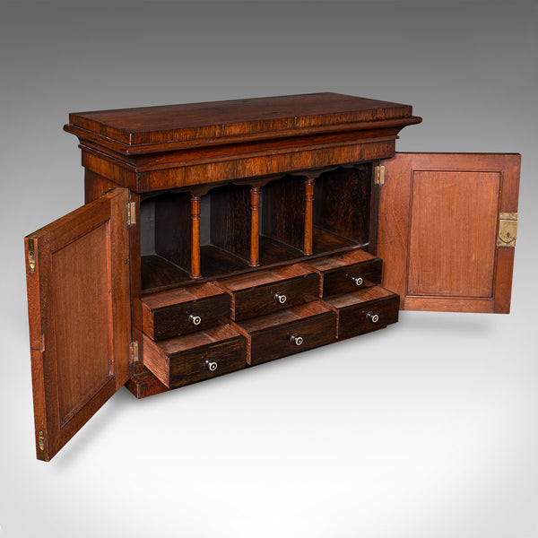 Antique Bachelor's Book Cabinet, English, Tabletop Repository, William IV, 1835