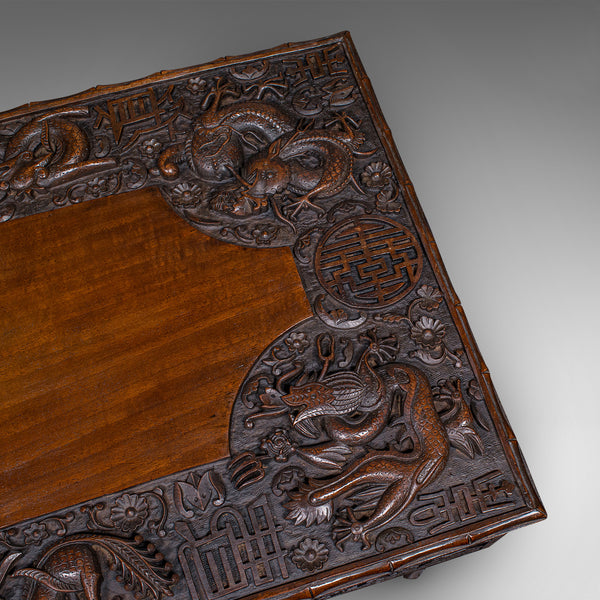 Antique Travelling Trader’s Altar, Oriental Teak Stand, Folding Table, Victorian