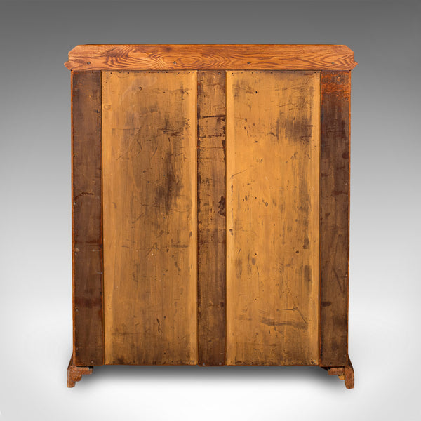 Tall Antique Side Cabinet, English, Ash, Book Cupboard, Hall, Lounge, Victorian