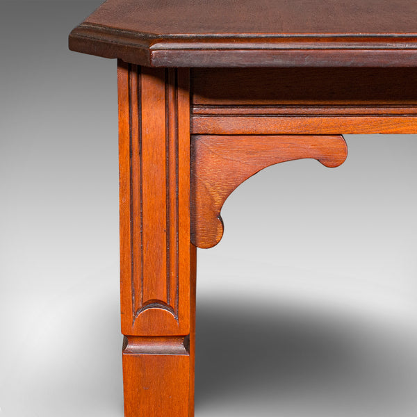 Antique Occasional Table, English, Walnut, Side, Hall, Under Tier, Edwardian