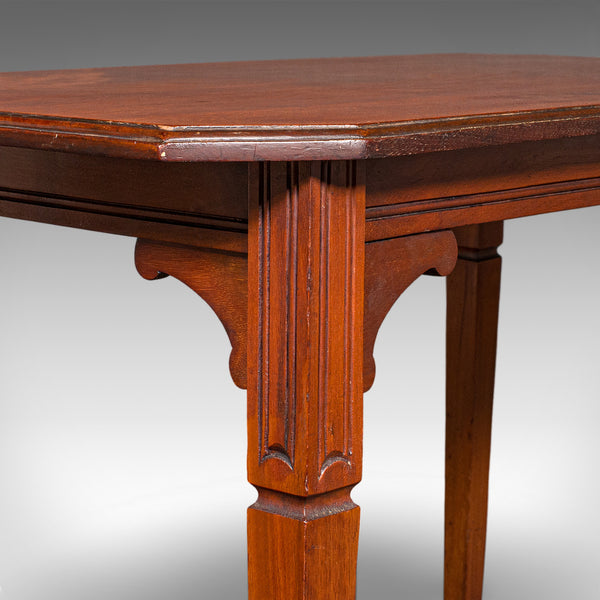Antique Occasional Table, English, Walnut, Side, Hall, Under Tier, Edwardian