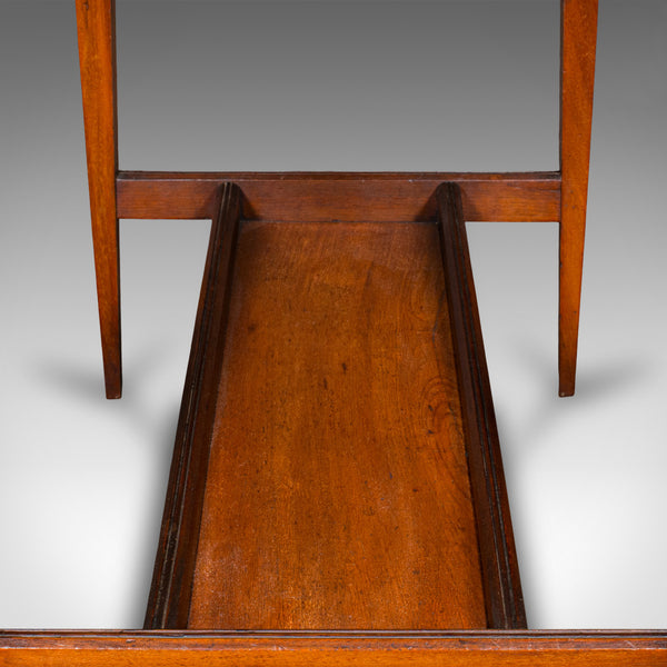 Antique Occasional Table, English, Walnut, Side, Hall, Under Tier, Edwardian