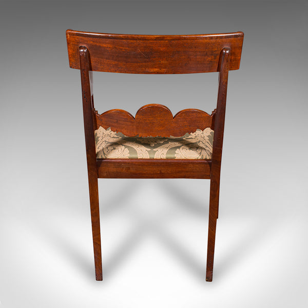 Antique Elbow Chair, English Drawing Room Seat, Study, Bedroom Armchair, Regency