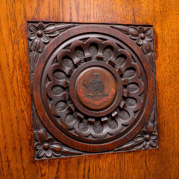 Antique Glastonbury Chair, English, Oak, Elbow Seat, Gothic Revival, Victorian