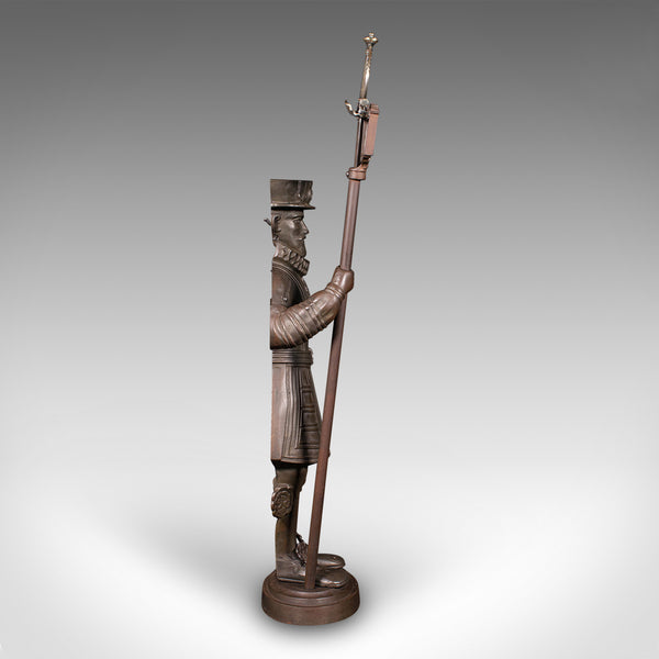 Antique Beefeater Fireside Companion, Cast Iron, English, Fire Tools, Edwardian
