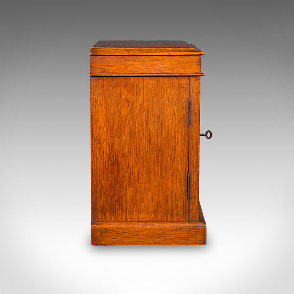 Small Antique Specimen Case, English, Oak, Collector’s Cabinet, Victorian, 1880