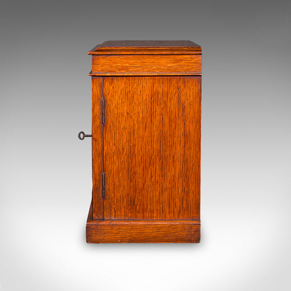 Small Antique Specimen Case, English, Oak, Collector’s Cabinet, Victorian, 1880
