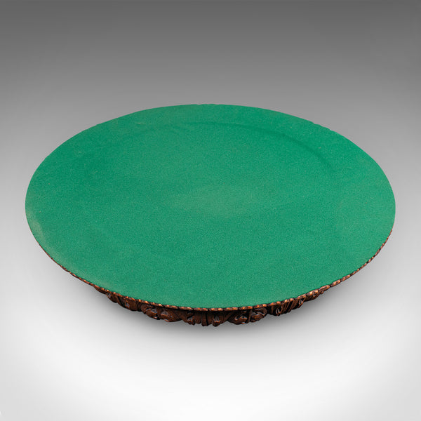 Antique Cake Display Stand, German, Oak, Mirrored Gateau Centrepiece, Victorian