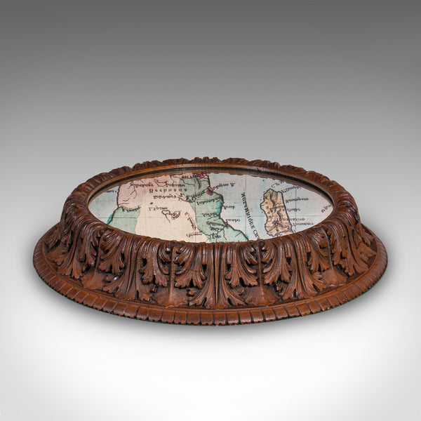 Antique Cake Display Stand, German, Oak, Mirrored Gateau Centrepiece, Victorian