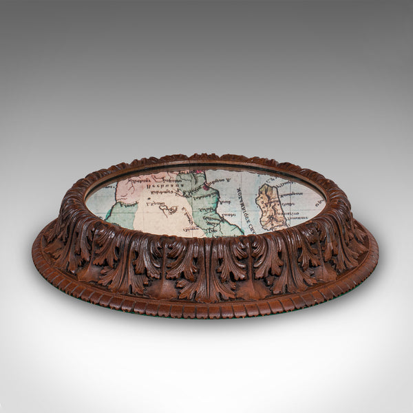 Antique Cake Display Stand, German, Oak, Mirrored Gateau Centrepiece, Victorian