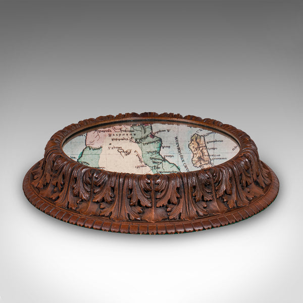 Antique Cake Display Stand, German, Oak, Mirrored Gateau Centrepiece, Victorian