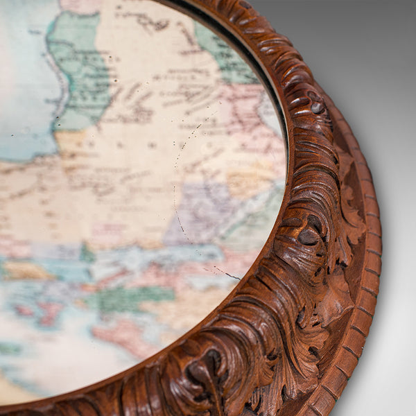 Antique Cake Display Stand, German, Oak, Mirrored Gateau Centrepiece, Victorian