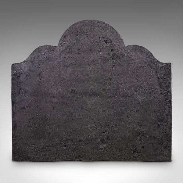 Antique Relief Fire Back, English, Iron, Fireplace Reflector, Victorian, C.1895