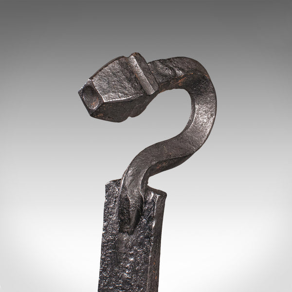 Antique Fireplace Set, English, Wrought Iron, Fire Basket, Andirons, Victorian