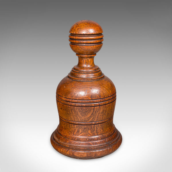Antique Turned Doorstop, Scottish, Oak, Country House, Door Keeper, Victorian