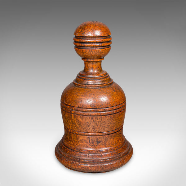 Antique Turned Doorstop, Scottish, Oak, Country House, Door Keeper, Victorian