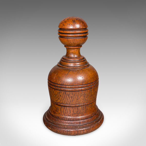 Antique Turned Doorstop, Scottish, Oak, Country House, Door Keeper, Victorian