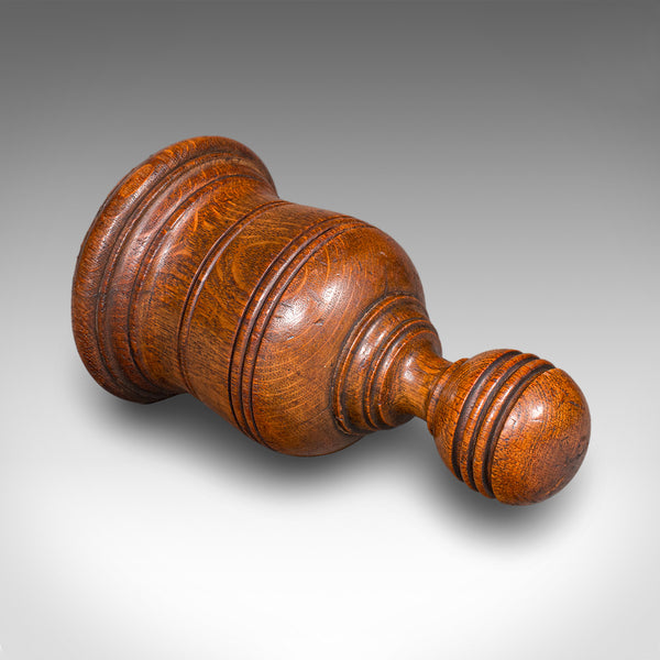 Antique Turned Doorstop, Scottish, Oak, Country House, Door Keeper, Victorian