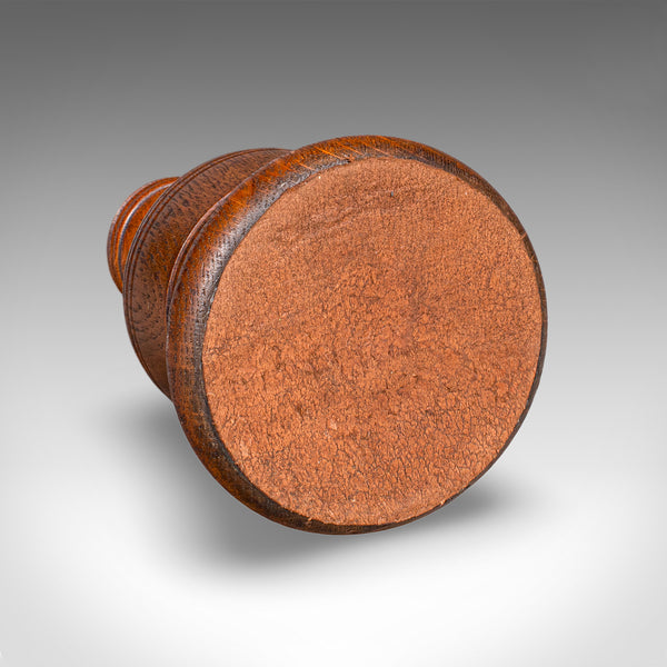 Antique Turned Doorstop, Scottish, Oak, Country House, Door Keeper, Victorian