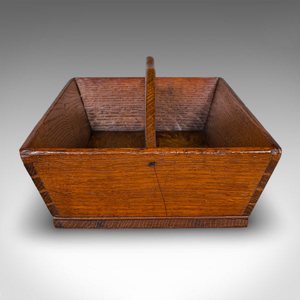 Antique Housekeeper’s Carry, English Oak, Cutlery Tray, Trug, Work Box, Georgian