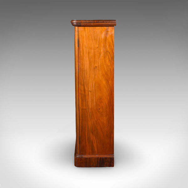 Large Antique Captain's Bookcase, English, Enclosed Book Cabinet, Late Victorian