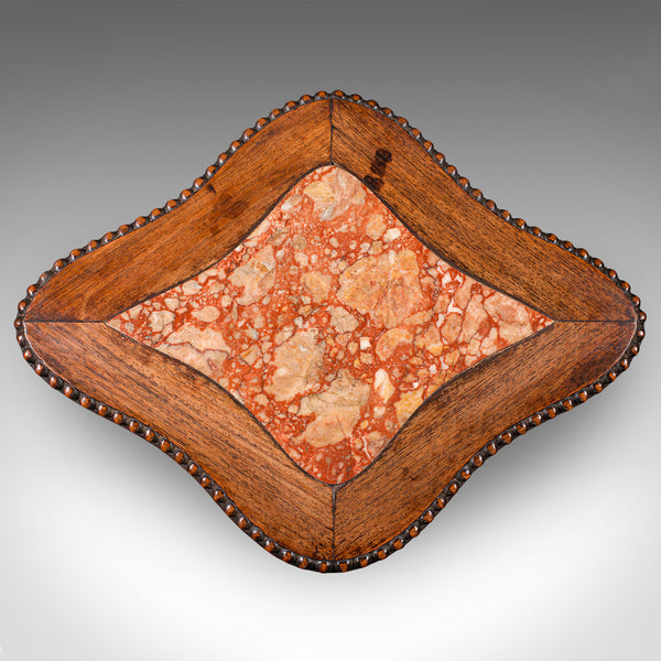 Small Antique Jardiniere Stand, Oriental, Marble, Wine, Lamp Table, Victorian