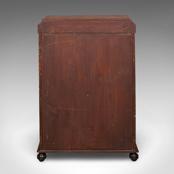 Antique Pier Cabinet, English, Walnut, Glazed Display Bookcase, Victorian, 1860