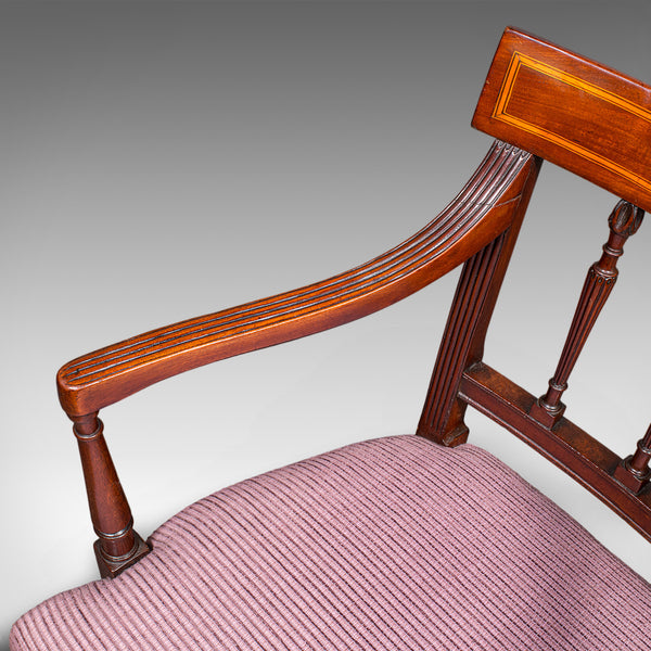 Antique Morning Room Chair, English, Desk, Elbow Seat, Reception Hall, Regency