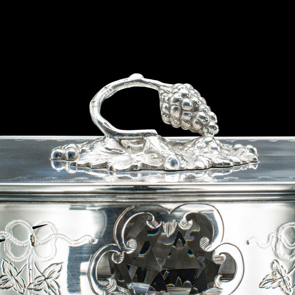 Antique Tantalus, English, Silver Plated, Three Decanter Set, Edwardian, C.1910