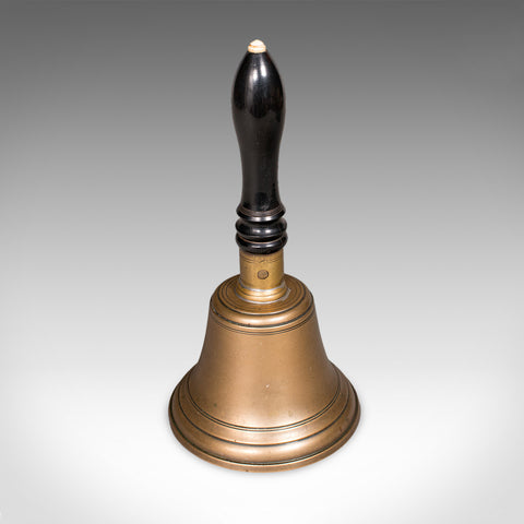 Antique Schoolmaster's Hand Bell, English, Bronze, Dinner Chime, Edwardian, 1910