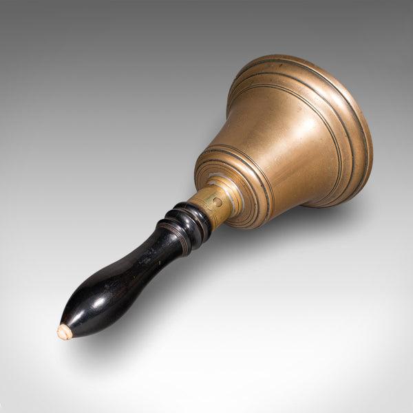 Antique Schoolmaster's Hand Bell, English, Bronze, Dinner Chime, Edwardian, 1910