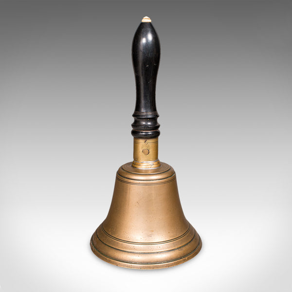 Antique Schoolmaster's Hand Bell, English, Bronze, Dinner Chime, Edwardian, 1910