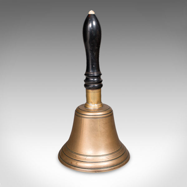 Antique Schoolmaster's Hand Bell, English, Bronze, Dinner Chime, Edwardian, 1910