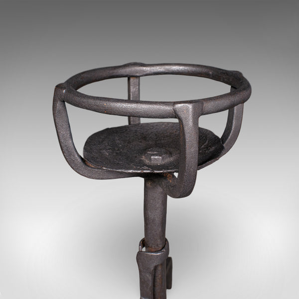 Antique Fireplace Set, English Cast Iron, Fire Basket, Mulling Andiron, Georgian