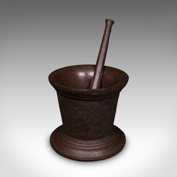 Huge 140 LB Antique Dye Maker's First Stage Mortar & Pestle, English, Georgian