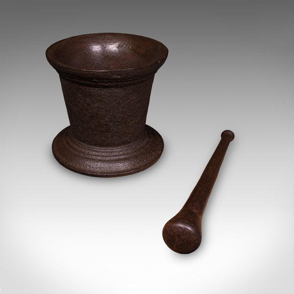 Huge 140 LB Antique Dye Maker's First Stage Mortar & Pestle, English, Georgian