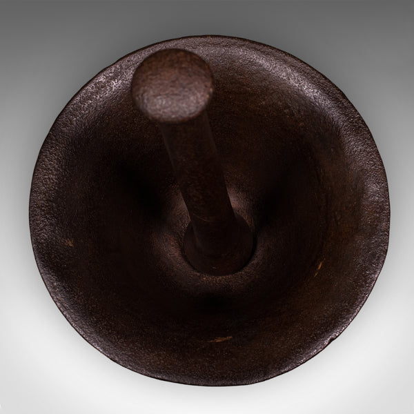 Huge 140 LB Antique Dye Maker's First Stage Mortar & Pestle, English, Georgian