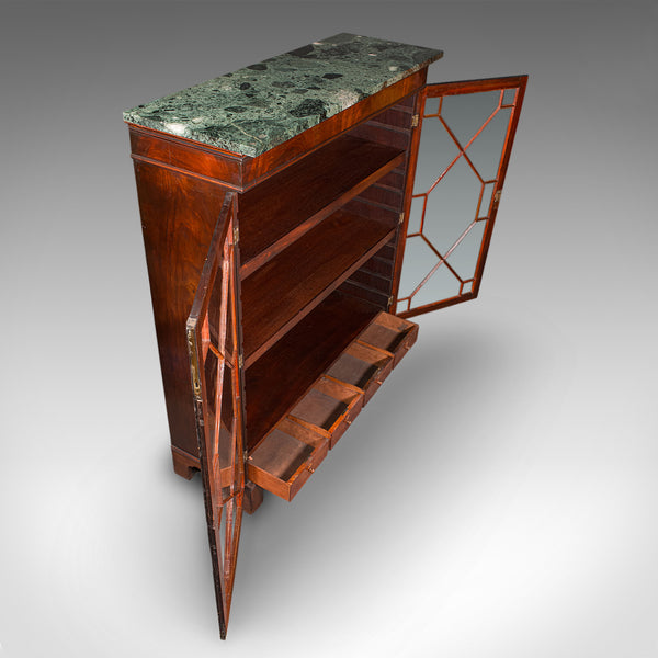 Antique Astragal Glazed Bookcase, English, Display Book Cabinet, Victorian, 1880