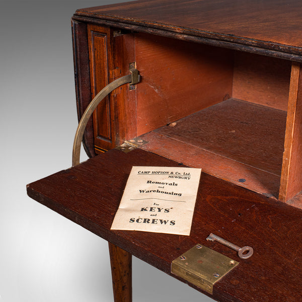 Antique Reader's Table, English, Pembroke, Drop Leaf, Occasional, Regency, 1820