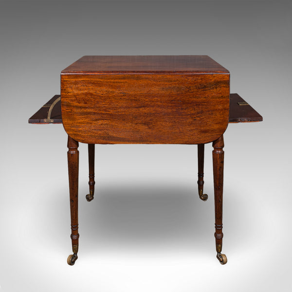 Antique Reader's Table, English, Pembroke, Drop Leaf, Occasional, Regency, 1820
