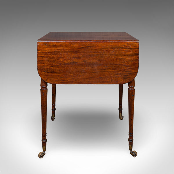 Antique Reader's Table, English, Pembroke, Drop Leaf, Occasional, Regency, 1820