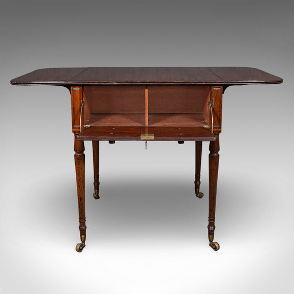 Antique Reader's Table, English, Pembroke, Drop Leaf, Occasional, Regency, 1820