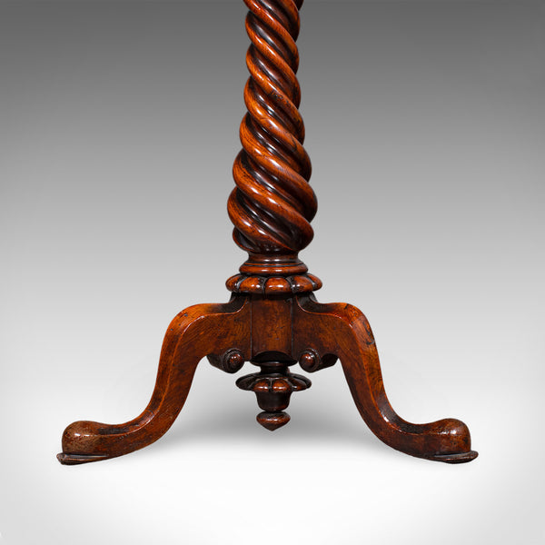 Antique Spirits Table, English, Burr Maple, Glasses Stand, Teapoy, William IV