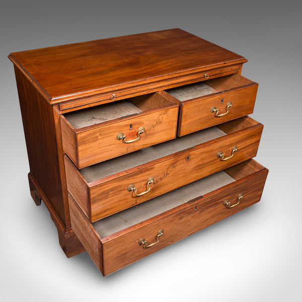 Antique Bachelor's Chest of Drawers, English, Master Bedroom Tallboy, Georgian