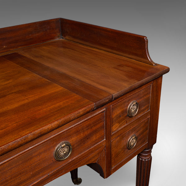 Antique Writing Table, English, Kneehole Desk, Home Office, Study, Regency, 1820