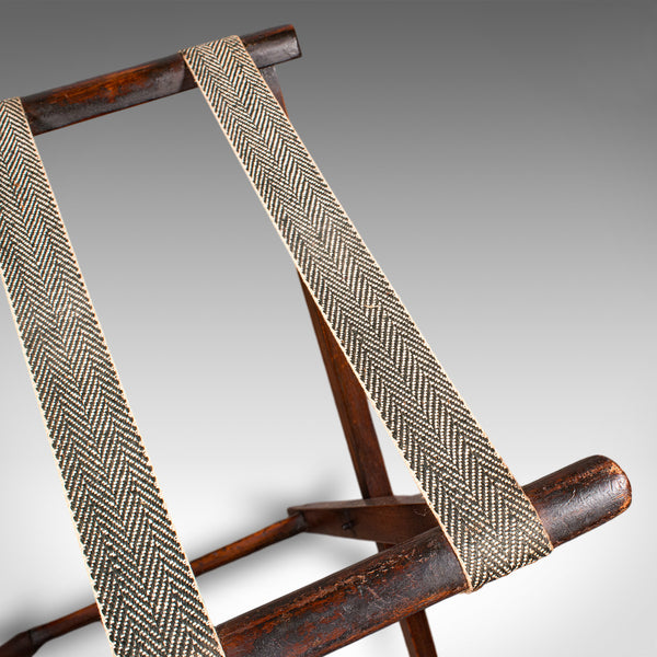 Antique Butler's Serving Tray on Stand, English Country House, Folding, Georgian