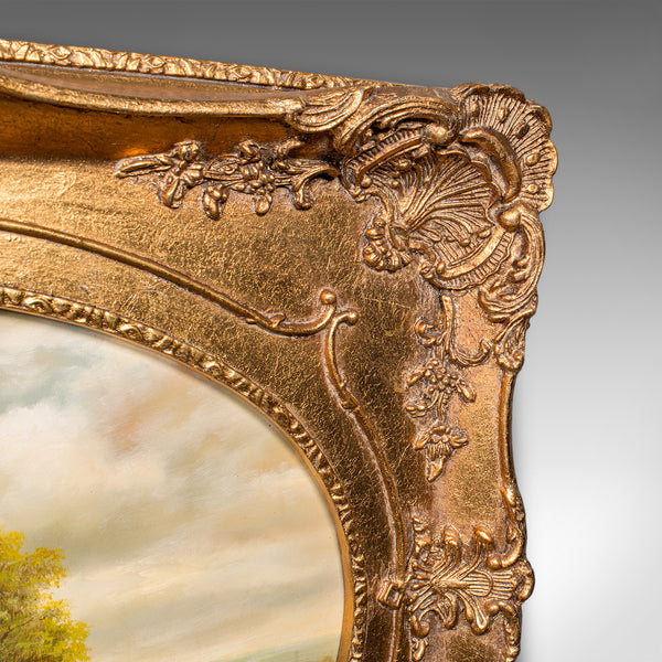 Vintage Landscape Painting, English School, Art, Countryside Picture, Circa 1950