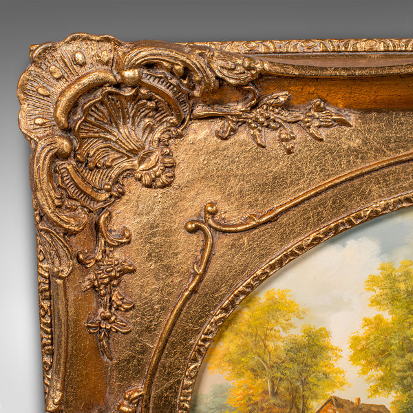 Vintage Landscape Painting, English School, Art, Countryside Picture, Circa 1950